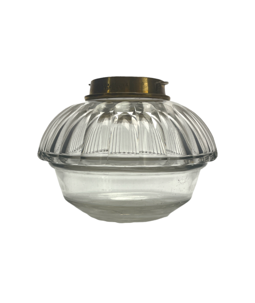 Hink's Victorian Cut Glass Oil Lamp Font Elegance for Your Home